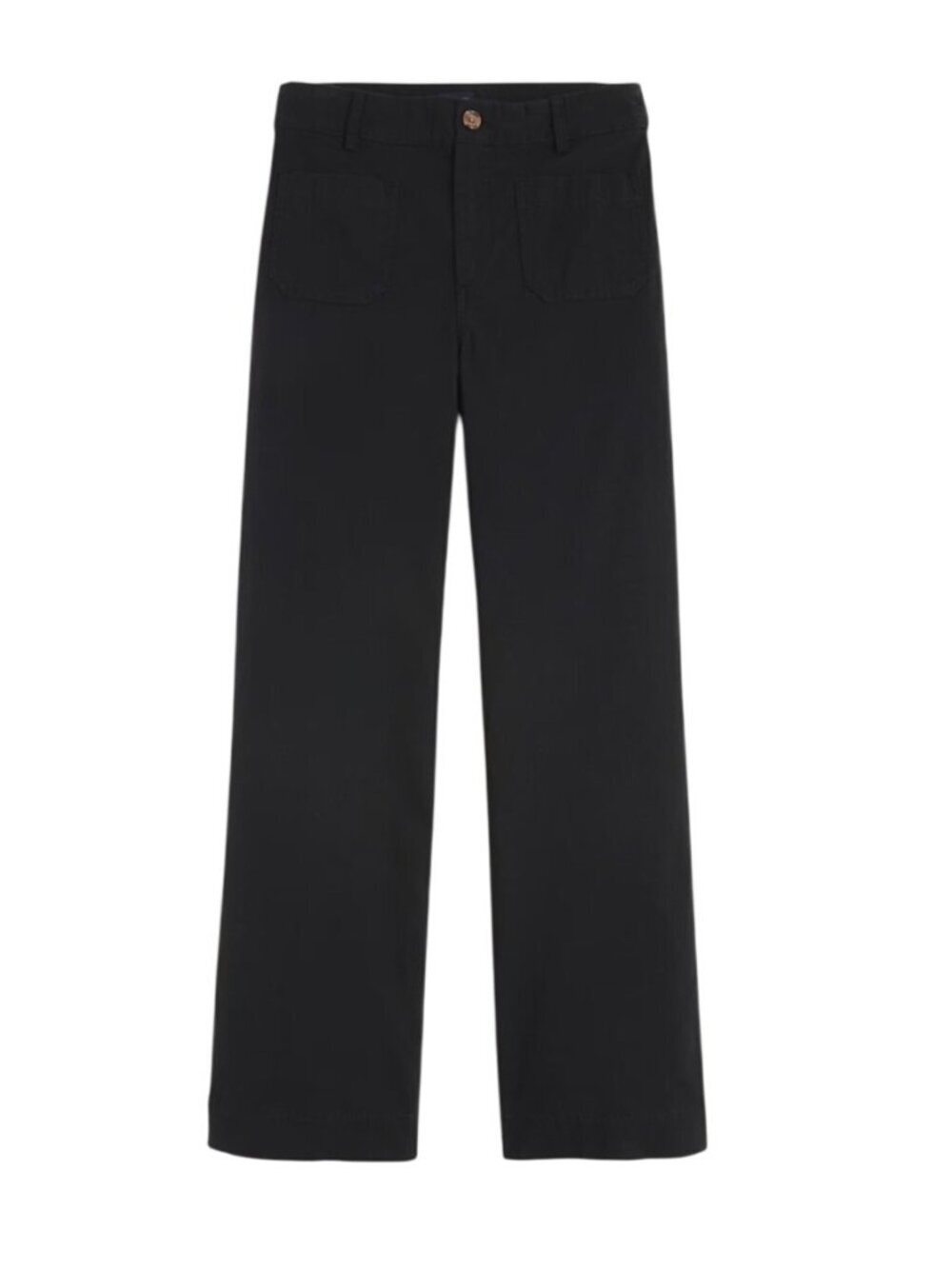 J Crew Womens Petite Lizzie Wide-Leg Pant~Size 27P~Black Patch Pocket NWT L4 05